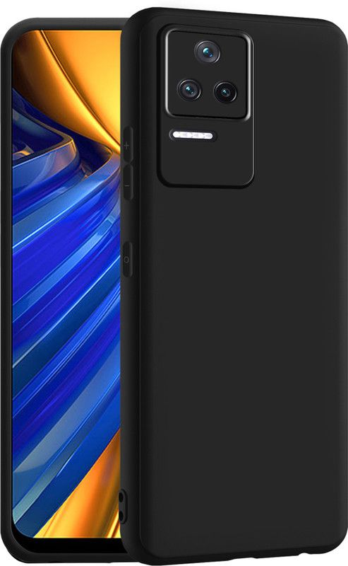 CEDO XPRO Back Cover for Poco F4 5G  (Black, Dual Protection, Silicon, Pack of: 1)