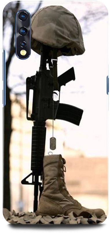 JUGGA Back Cover for Vivo S1, 1907, GUN, M416, INDIAN, ARMY, SOLDIER  (White, Hard Case, Pack of: 1)
