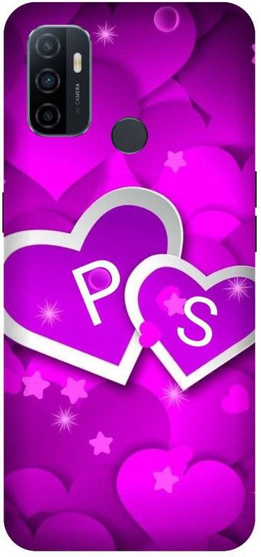 PHONE WALEY.COM Back Cover for OPPO A33 (4G) , CPH2137 ,PS, P LOVES S, NAME, PS Love Printed  (Pink, Hard Case, Pack of: 1)
