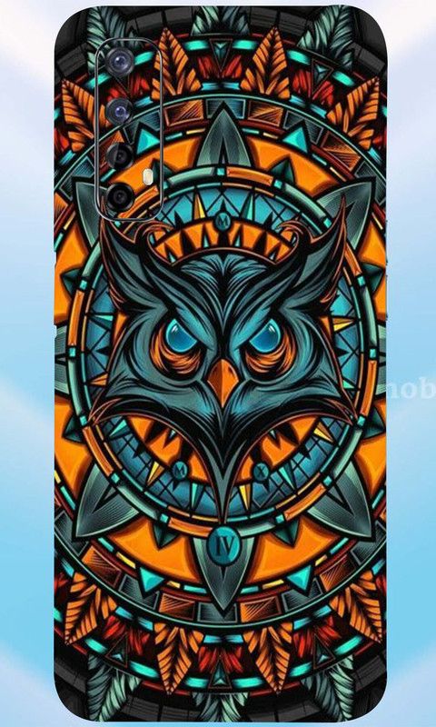 Jeeva Creation Realme Narzo 20 Pro, Narzo 20 Pro, 20 pro Mobile Skin  (Ultra Super Mighty Owl multicolour Skin With High Matte Finish.,.)