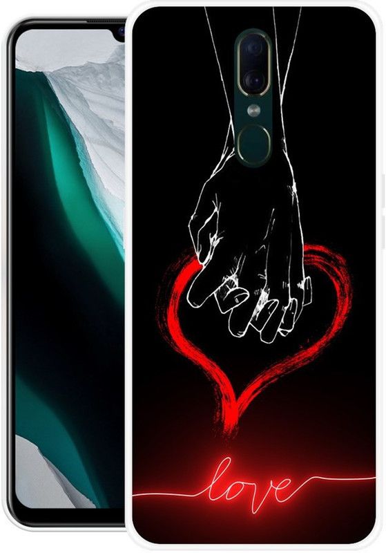 INDIALAND Back Cover for Oppo F11, Oppo A9  (Black, Red, Silicon)