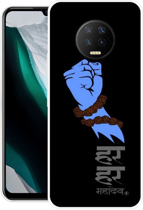 MUSKAY Back Cover for Infinix Note 7  (Black, Blue, Grip Case, Silicon, Pack of: 1)
