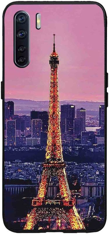 CaseRepublic Back Cover for OPPO F15  (Black, Grip Case)