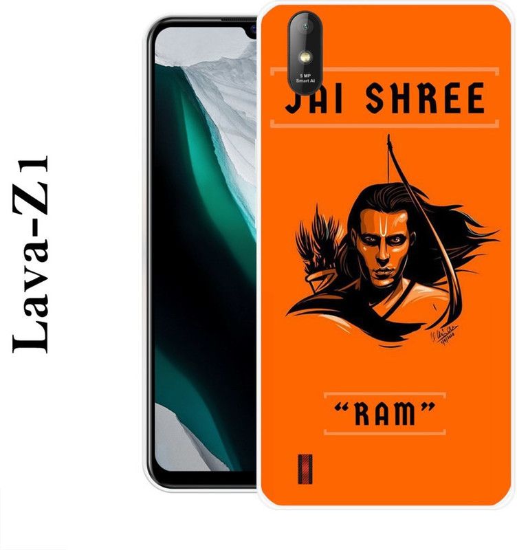 SIMAWAT Back Cover for Lava Z1  (Orange, Black, Grip Case, Silicon)