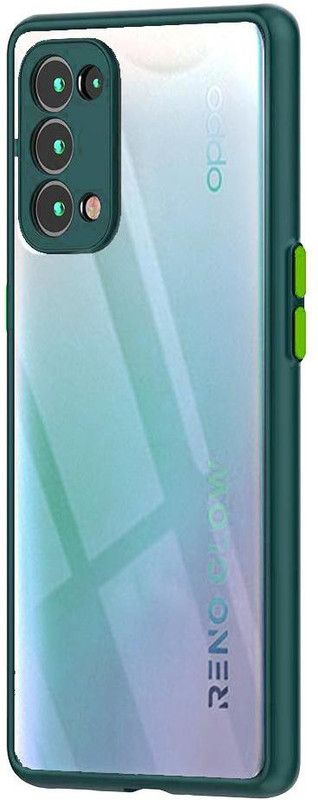 INMESTA Back Cover for Oppo Reno 5 Pro  (Green, Pack of: 1)