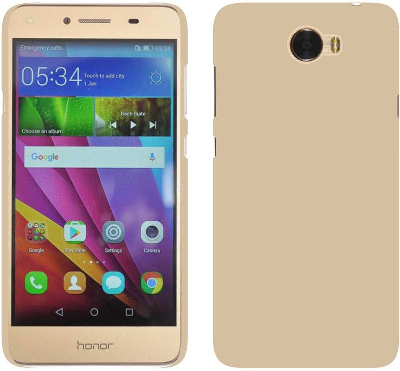 Case Designer Back Cover for Huawei Honor Bee 2 (2017) Ultra Slim Lightweight Hard Premium Matte Finish  (Gold, Hard Case, Pack of: 1)
