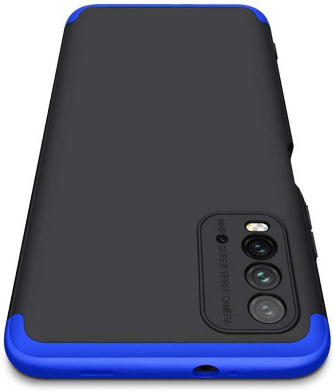 Glaslux Front & Back Case for Redmi 9 Power  (Blue, Camera Bump Protector, Pack of: 1)
