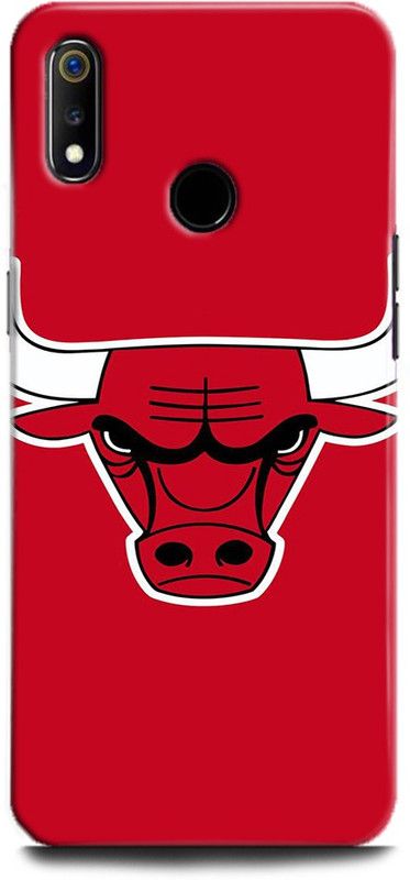 Afterglow Back Cover for Realme 3i RED BULL, BULL, CHICAGO BULL, BULL LOGO  (Multicolor, Shock Proof, Pack of: 1)