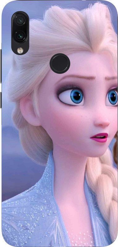 LIKELOOK Back Cover for Mi Redmi Note 7 Pro ( Elsa, Angle, Cartoon )  (Multicolor, Shock Proof, Pack of: 1)