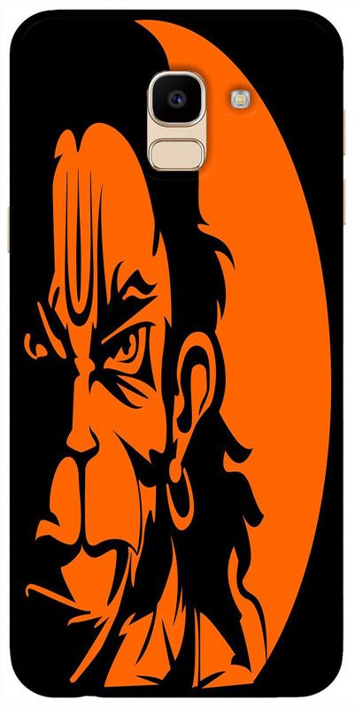 REALKING Back Cover for Samsung Galaxy J6  (Orange, Black, Grip Case, Silicon, Pack of: 1)