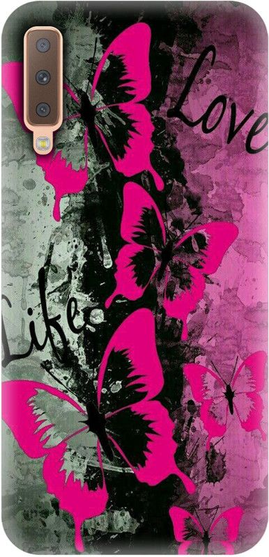 Smutty Back Cover for Samsung Galaxy A7 2018 Edition, SM-A750F - Love Butterfly Print  (Multicolor, Hard Case, Pack of: 1)
