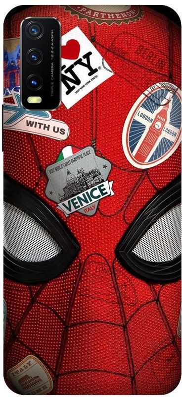 URCHIN Back Cover for Vivo Y12S Spiderman, Ultimate spiderman, Spiderman logo,  (Multicolor, Shock Proof)