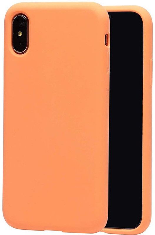 Rakulo Back Cover for Apple iPhone XS Max  (Orange, Grip Case, Silicon, Pack of: 1)