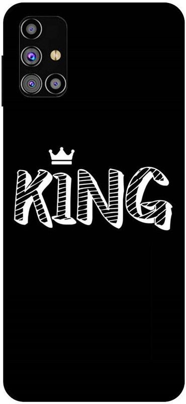 URCHIN Back Cover for Samsung M30s king and queen, Crown, Black, Gold  (Multicolor, Shock Proof, Pack of: 1)