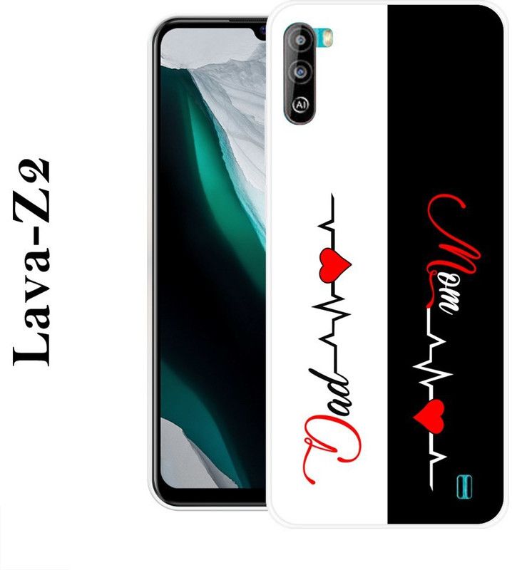 PALWALE BALAJI Back Cover for Lava Z2  (Black, White, Grip Case, Silicon)