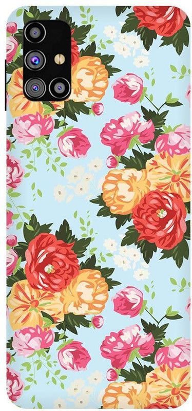 URCHIN Back Cover for Samsung M31 flowers, roses, floral, tropical, natural  (Multicolor, Shock Proof, Pack of: 1)