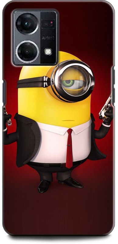 INDICRAFT Back Cover for OPPO F21 Pro, CPH2363 DETECTIVE, MINION, ART CARTOON, MOVIE, ANIMATION  (Multicolor, Shock Proof, Pack of: 1)