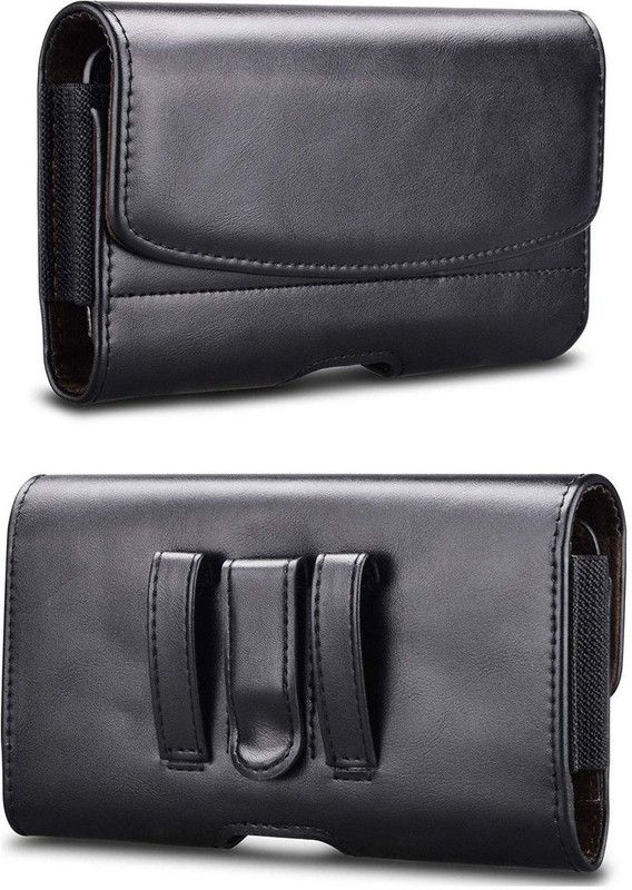 Swan Pouch for Samsung Galaxy M01  (Black, Holster)