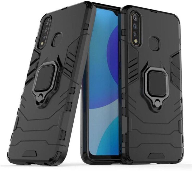 ZIVITE Back Cover for Vivo U20  (Black, Rugged Armor, Pack of: 1)
