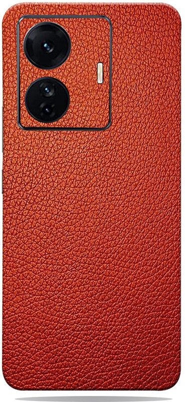CLAXA Red Leather Back Skin Guard, Red Leather, iQoo Z6 Pro 5G Mobile Skin  (Red Leather Skin With Super matte finish)