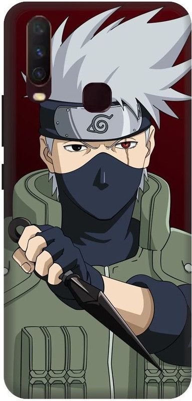 URCHIN Back Cover for vivoY15 naruto, Naruto, Manga, Cartoon, Anime, animation, black and white, kakashi  (Multicolor, Shock Proof)