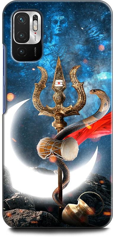 Wall Art Back Cover for REDMI Note 10T 5G SHIV, SHIV TRISHUL, LORD SHIV, MAHAKAAL, SHANKAR JI, BHAGWAN, GOD  (Multicolor, Dual Protection, Pack of: 1)