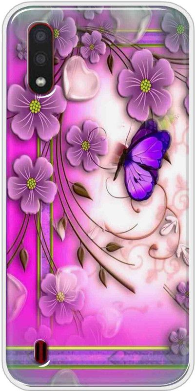 Hansviprint Back Cover for Samsung Galaxy M01  (Purple, Grip Case, Silicon, Pack of: 1)