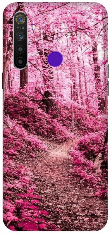 Yoprint Back Cover for Realme 5i/RMX2030 Pink Nature Printed Back Cover  (Multicolor, Shock Proof, Pack of: 1)