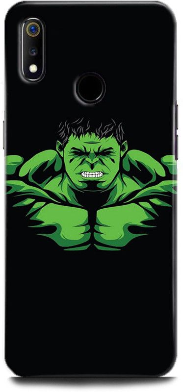 Afterglow Back Cover for Realme 3  (Black, Green, Shock Proof, Pack of: 1)