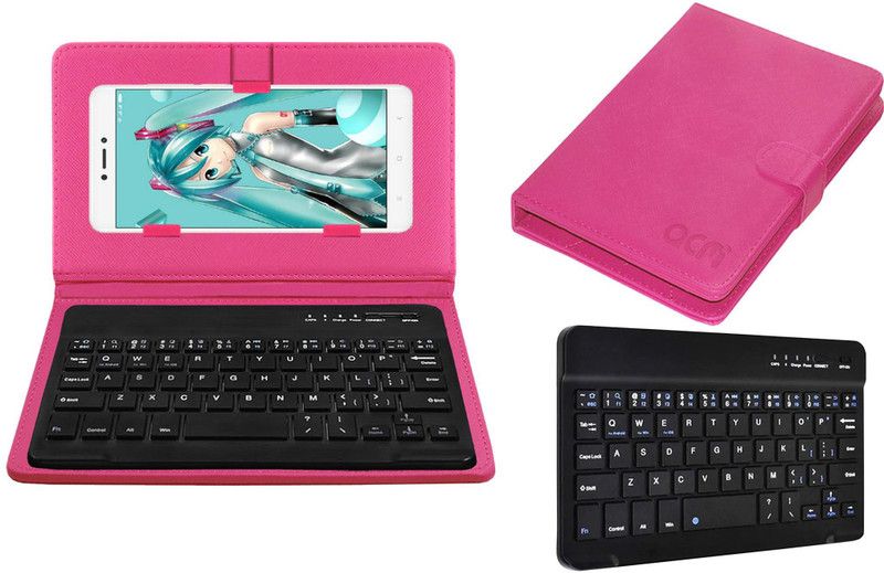 ACM Keyboard Case for Mi Redmi Note 4X  (Pink, Cases with Holder, Pack of: 1)