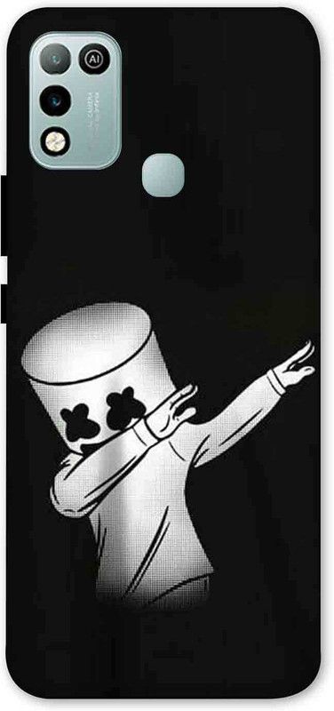 NDCOM Back Cover for Infinix Smart 5  (Black, White, Hard Case, Pack of: 1)