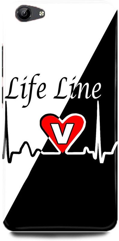 FRONK Back Cover for vivo Y55S, Y55L, 1610, V, NAME, LETTER, ALPHABET, LIFELINE  (Black, Hard Case, Pack of: 1)