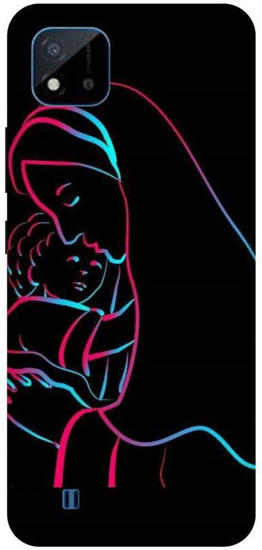 PICHKU Back Cover for REALME C11  (Black, Hard Case, Pack of: 1)