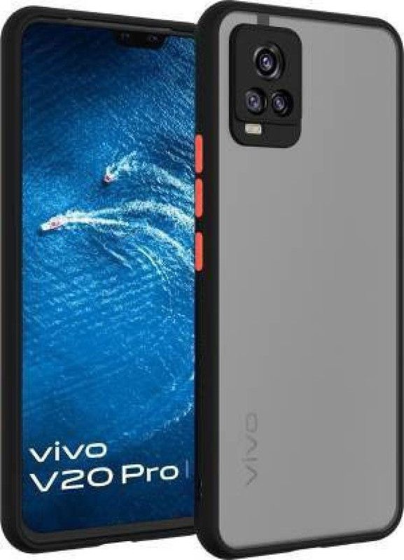 FIVE-O Back Cover for VIVO V21E  (Black, Camera Bump Protector)