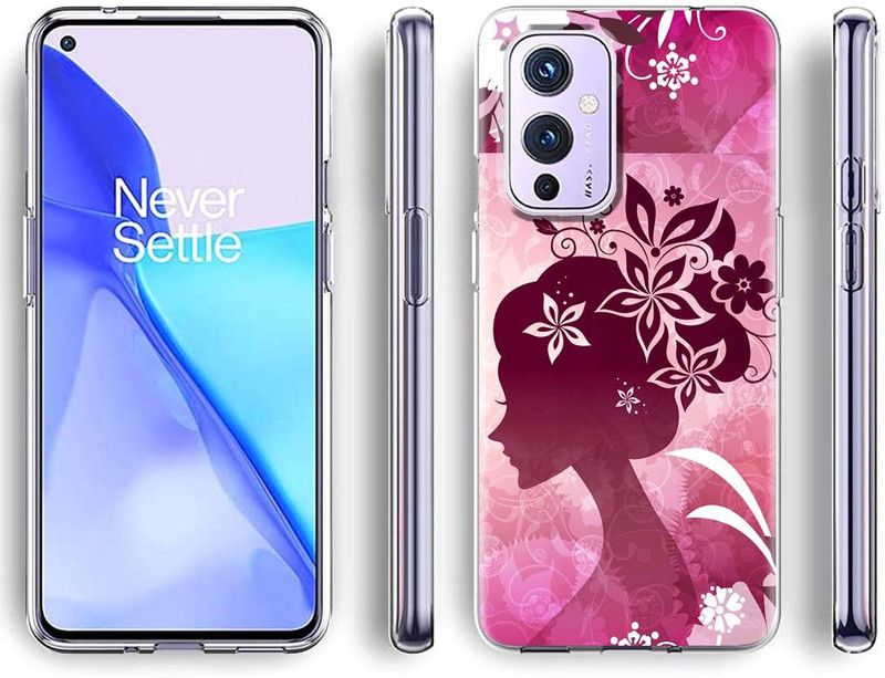 Memia Back Cover for OnePlus 9  (Pink, Grip Case, Silicon, Pack of: 1)