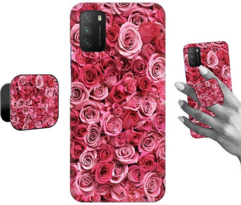 COBIERTAS Back Cover for POCO M3 Pro 5G  (Pink, Cases with Holder, Pack of: 2)