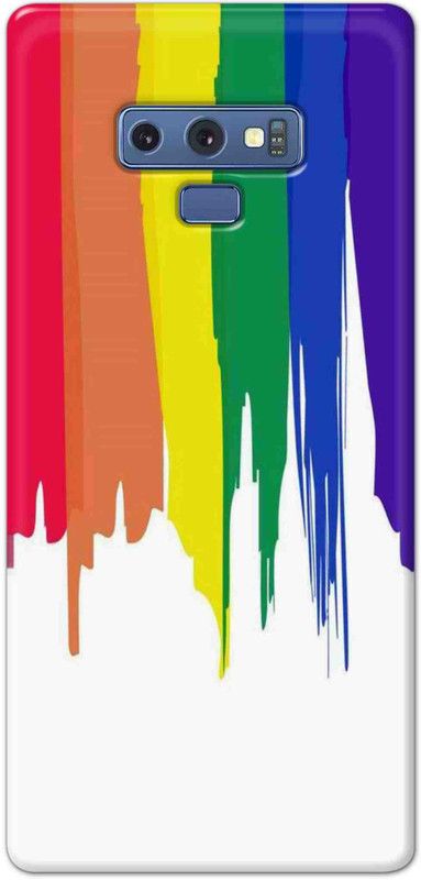 NDCOM Back Cover for Samsung Galaxy Note 9 Rainbow Colors On White Printed  (Multicolor, Hard Case, Pack of: 1)
