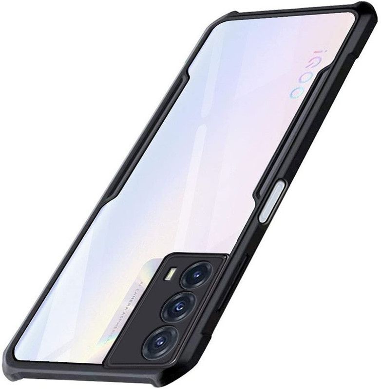 GRITOZ Bumper Case for iQOO Z5 5G  (Transparent, Black, Hard Case, Pack of: 1)