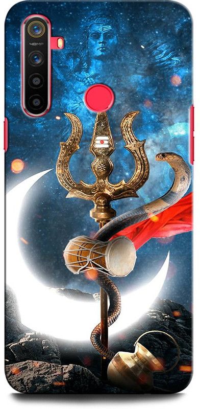 GRAFIQE Back Cover for Realme 5s SHIVJI, LORD SHIVA, MAHADEV, BHOLENATH, NEELKHANT, TRISHUL  (Multicolor, Shock Proof, Pack of: 1)