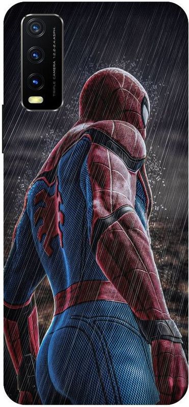 URCHIN Back Cover for Vivo Y20i Spiderman, Spiderman logo, Marval, superhero, Comic  (Multicolor, Shock Proof, Pack of: 1)