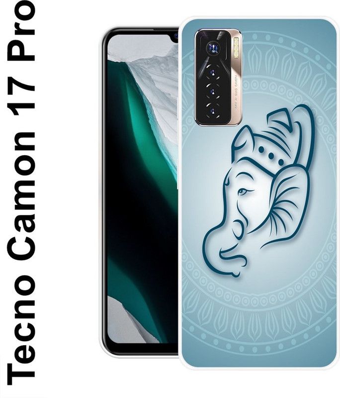 INDIALAND Back Cover for Tecno Camon 17 Pro  (Blue, Silicon)