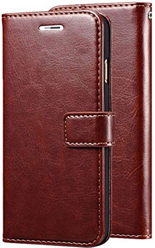 RITZY Flip Cover for Vivo Y90  (Brown, Pack of: 1)