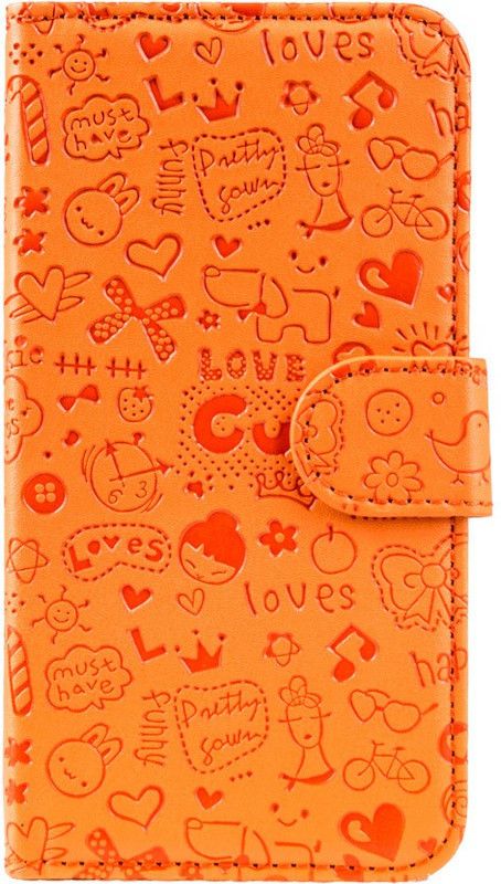 Mystry Box Flip Cover for Sony Xperia M C1904 C1905  (Orange, Pack of: 1)