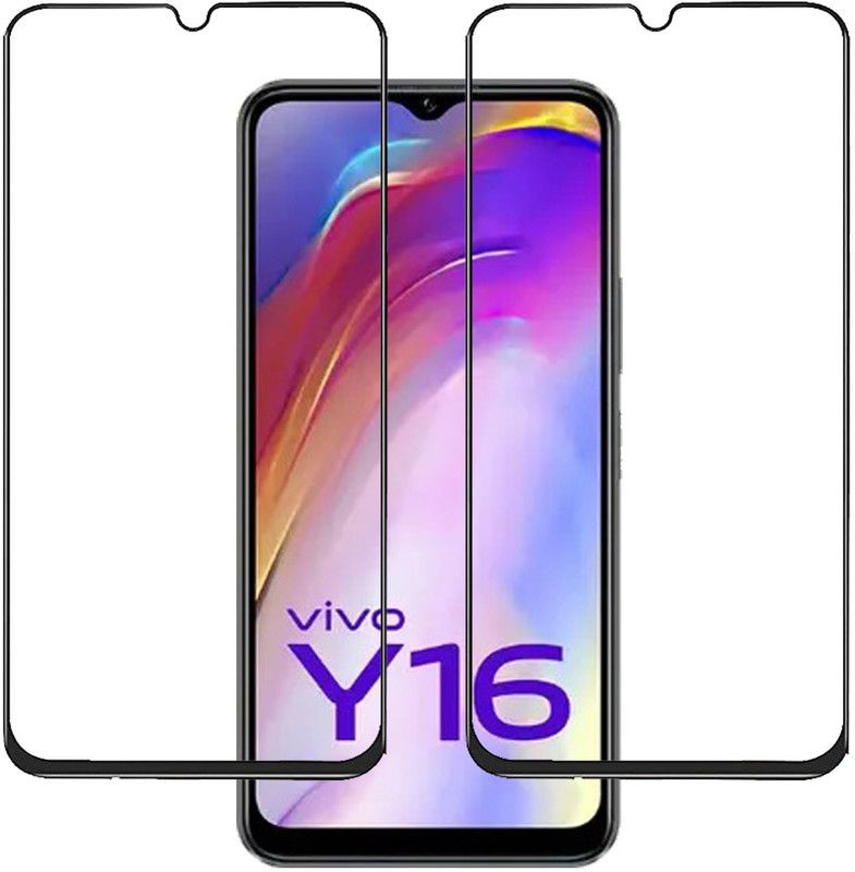 NSTAR Edge To Edge Tempered Glass for vivo Y16  (Pack of 2)