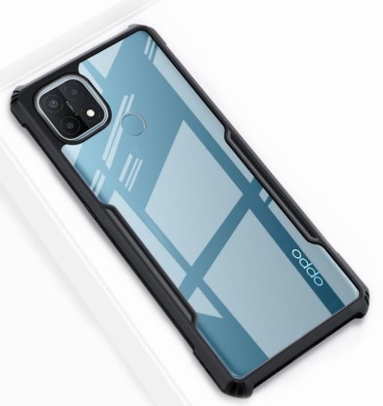 Finaux Back Cover for Oppo A15  (Black, Pack of: 1)