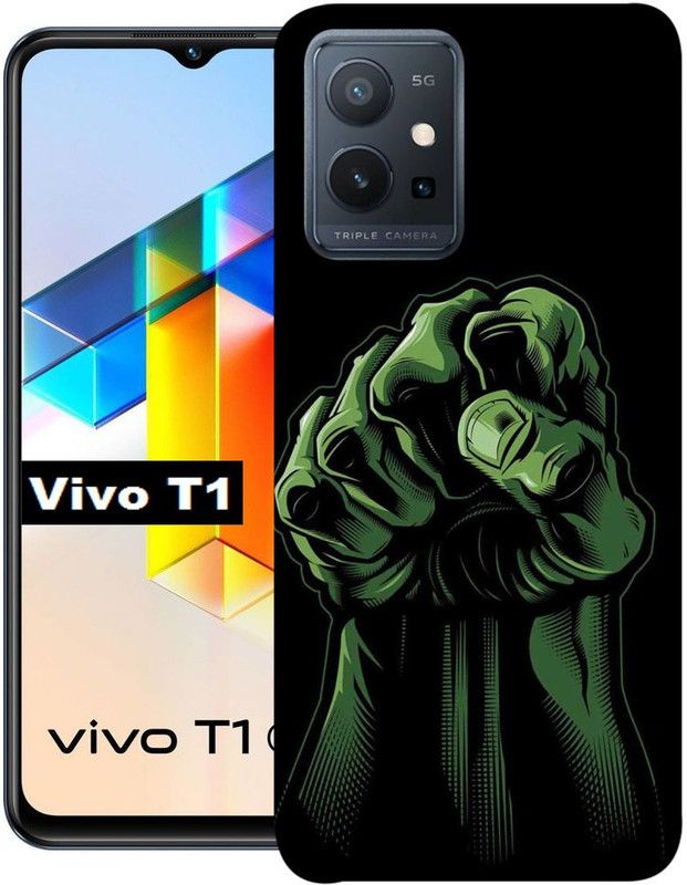 Ghumakkad Back Cover for Vivo T1  (Black, Green, Silicon, Pack of: 1)