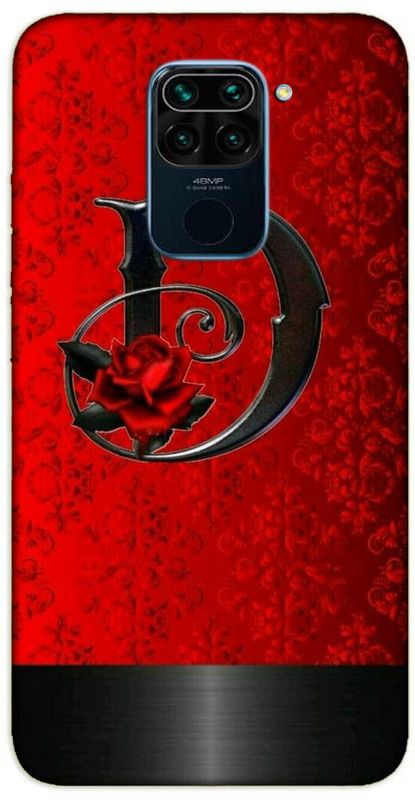 iprinto Back Cover for Mi Redmi Note 9 Letter D Back Cover  (Red, Hard Case, Pack of: 1)