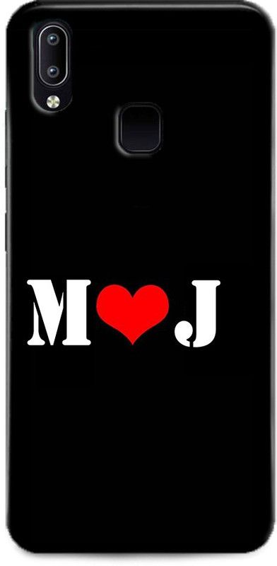 Afterglow Back Cover for Vivo V9 Youth M J, M LOVES J, NAME, LETTER, ALPHABET, JM LOVE, HART  (Multicolor, Shock Proof, Pack of: 1)