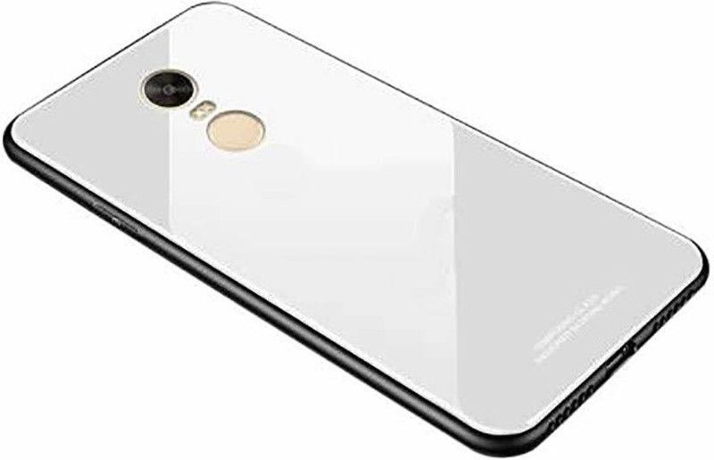 ClickAway Back Cover for Xiaomi Redmi Note 4 White| Luxurious Toughened Glass Back Cover|ShockProof Hybrid Case  (White, Pack of: 1)
