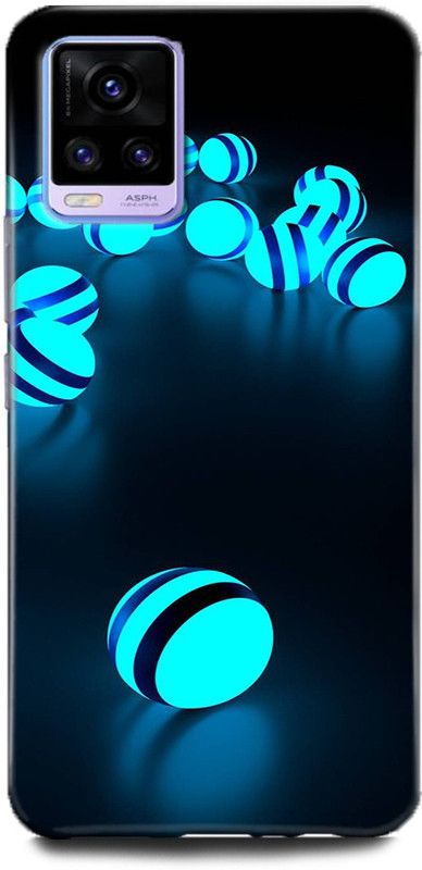 Afterglow Back Cover for Vivo V20  (Black, Blue, Shock Proof, Pack of: 1)